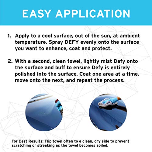 Ethos Defy - 3 in 1 Ceramic Coating - Waterless Car Wash & Wax - Car Wax Polish Spray - Hydrophobic Top Coat - Polish & Polymer Paint Sealant Protection - with Insta-Bond Technology - 16OZ - Image 2