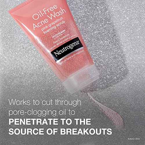Neutrogena Oil Free Pink Grapefruit Acne Treatment Face Wash with Vitamin C, 2% Salicylic Acid, Gentle Foaming Facial Scrub to Treat & Prevent Breakouts, 6.7 Fl Oz, Pack of 3 - Image 7